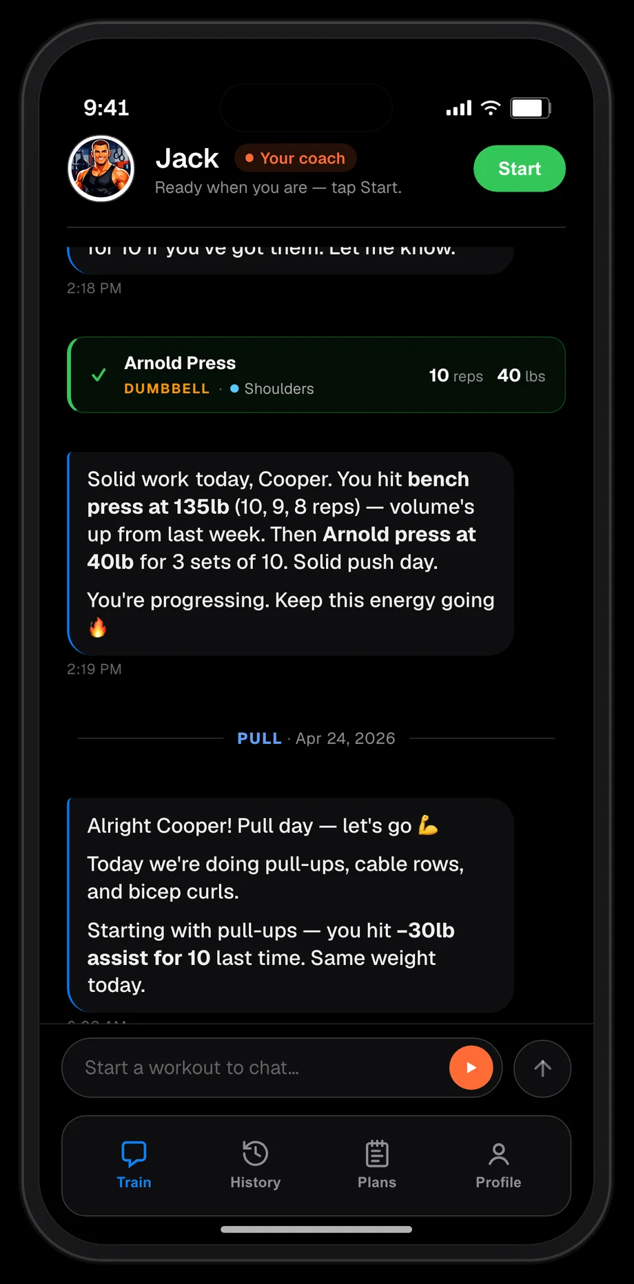 Logging sets in chat